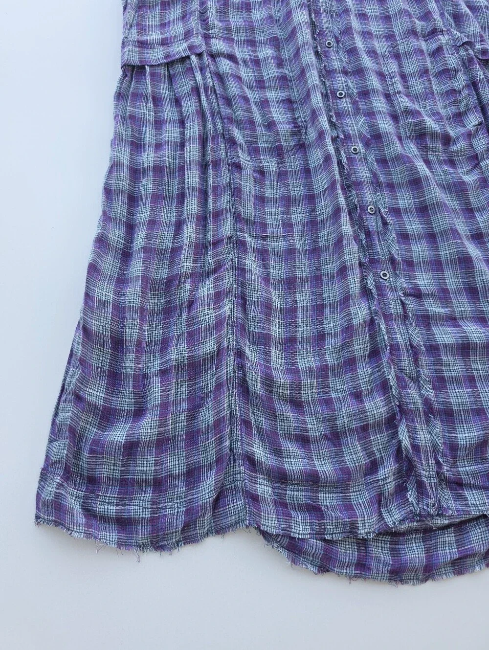 Free People We The Free Isabelle Plaid Maxi Shirt Dress Duster
